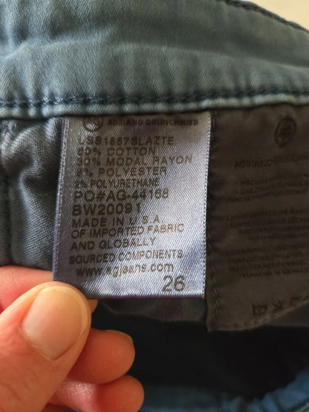Adriano Goldschmied Prima Cigarette Crop Jeans Blue Twill 26